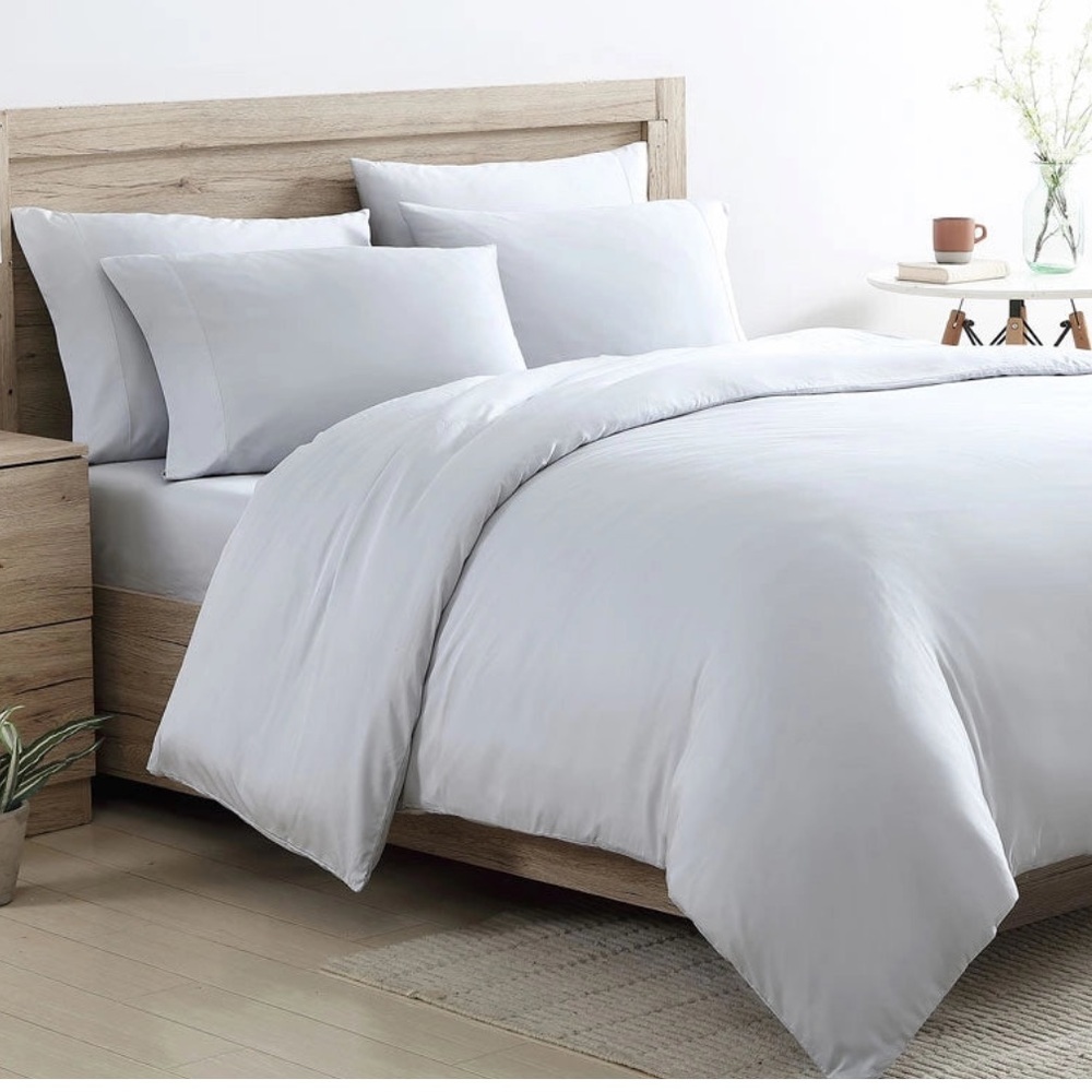 Sunday Citizen Duvet Cover Bamboo Queen Light Gray/Moon